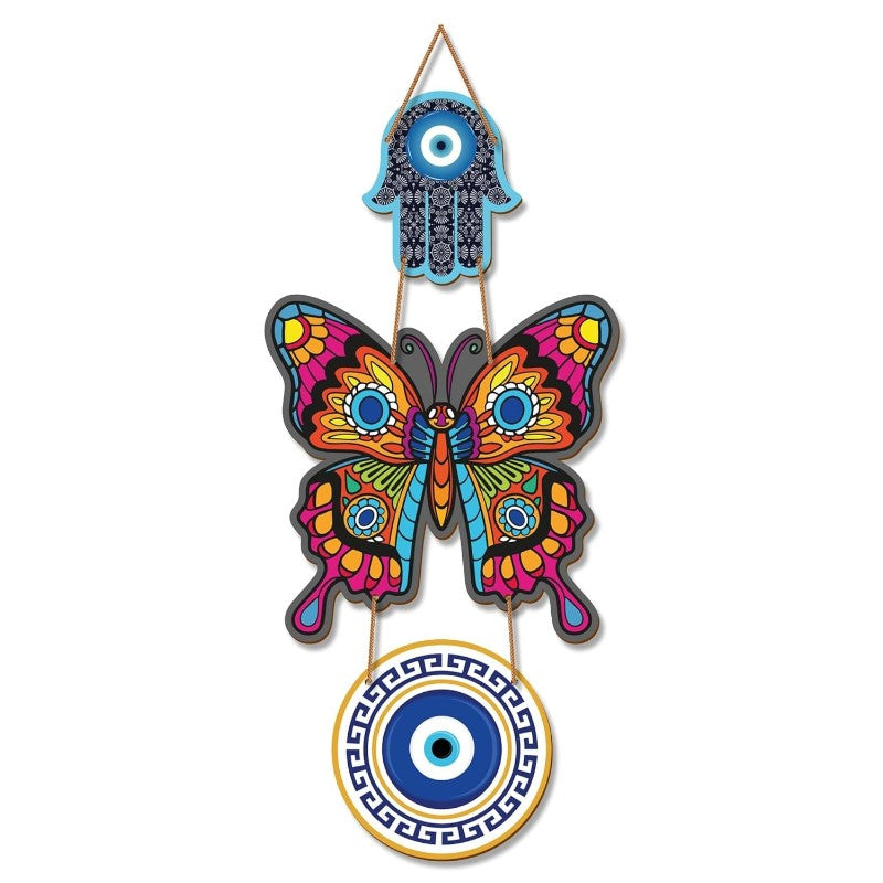 Butterfly Evil Eye Wall Hanging - Dusaan