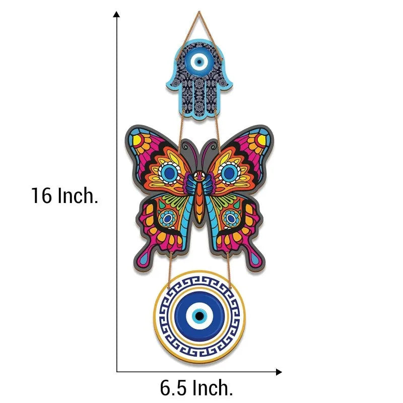 Butterfly Evil Eye Wall Hanging - Dusaan