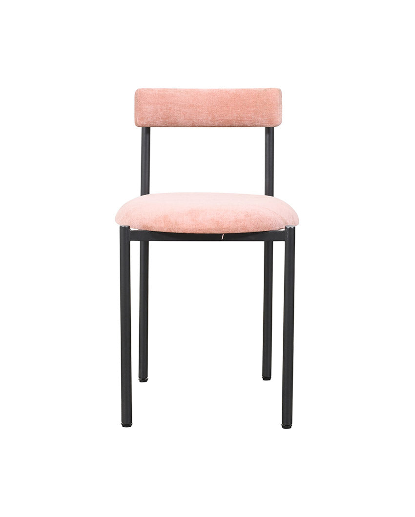 Minicoy Dining Chair Peach Modern Rocking Chair With Durable Metal Frame | 16 x 16 x 31 inches