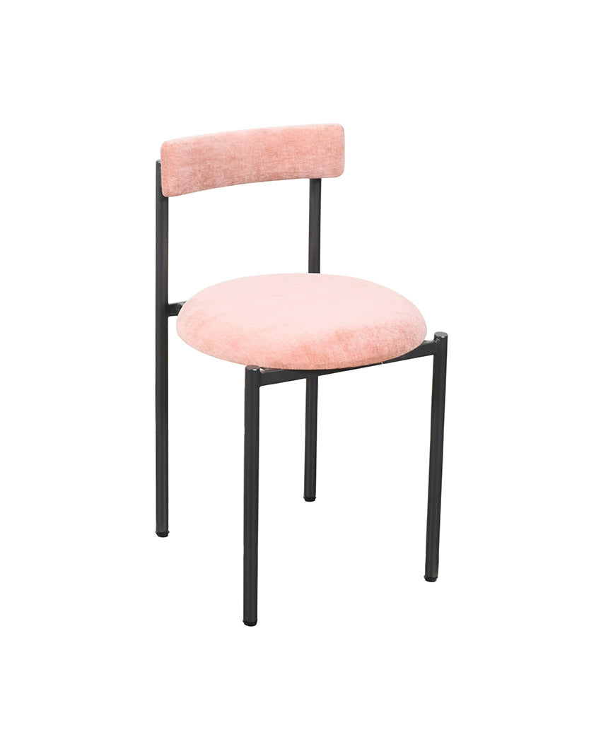 Minicoy Dining Chair Peach Modern Rocking Chair With Durable Metal Frame | 16 x 16 x 31 inches
