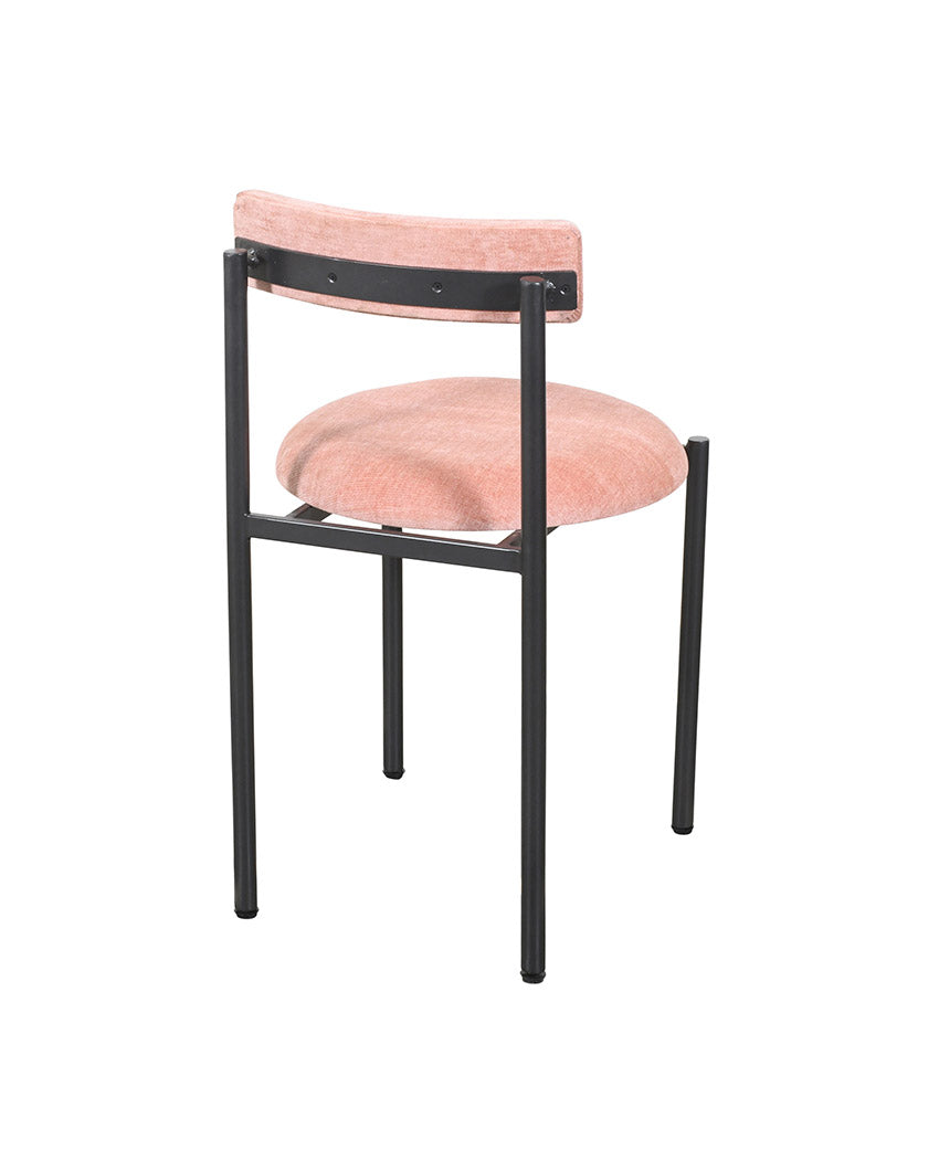 Minicoy Dining Chair Peach Modern Rocking Chair With Durable Metal Frame | 16 x 16 x 31 inches
