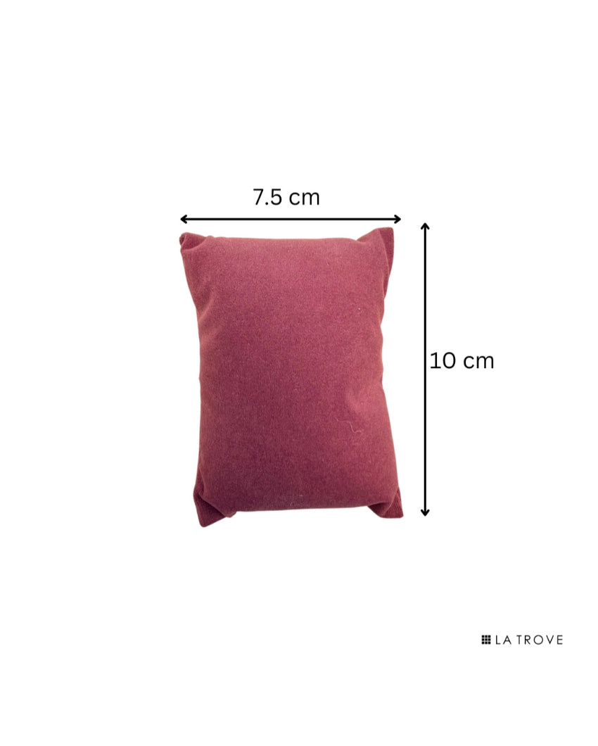 Luxury Dark pink Velvet Watch Organizer Pillows | 4 x 2 inches