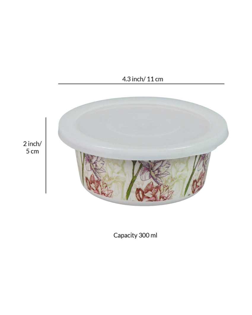 Practical Melamine Airtight Storage Bowls With Tray | Pack of 4