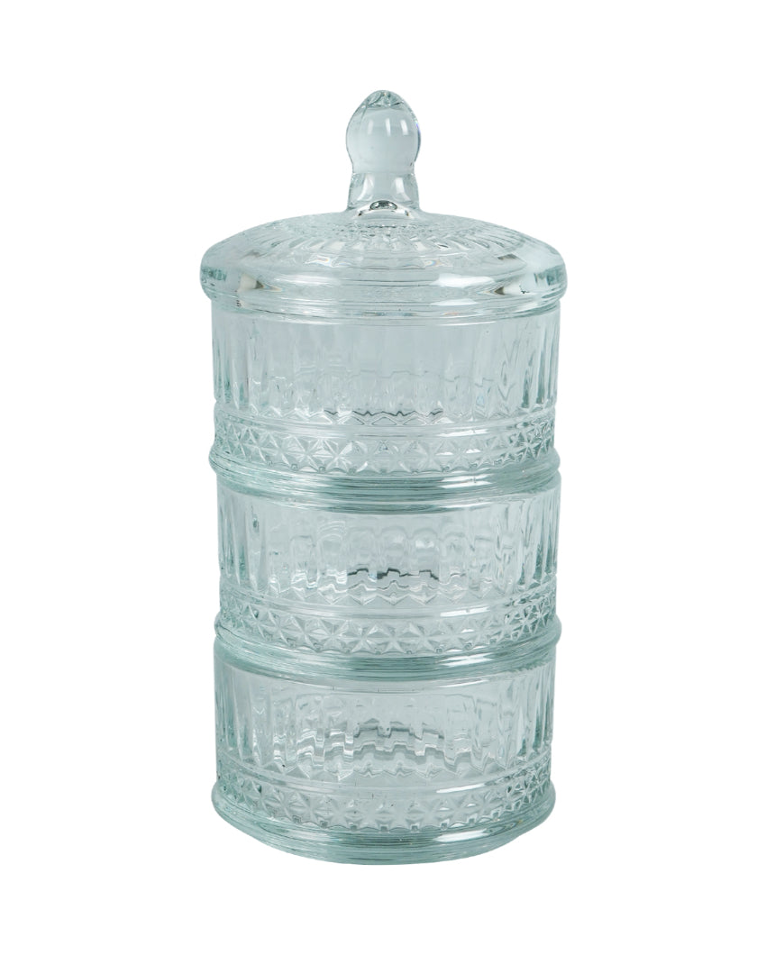 Unique Brick Shaped Tower Design Glass Bowls | Set of 3 | 400ml
