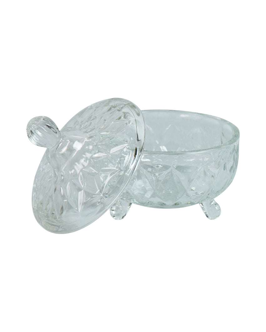 Modern Brick Shaped Glass Serving Bowls | Set of 2 | 200ml