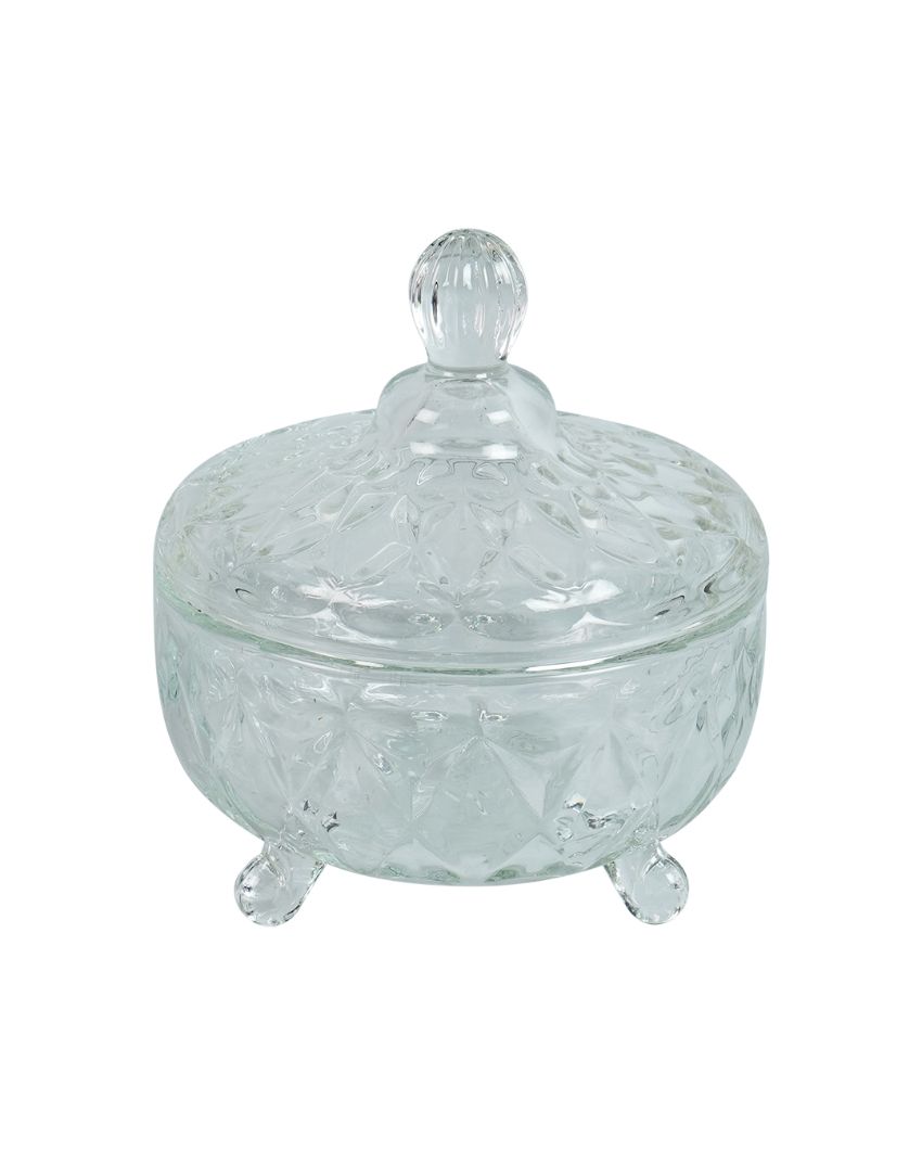 Modern Brick Shaped Glass Serving Bowls | Set of 2 | 200ml