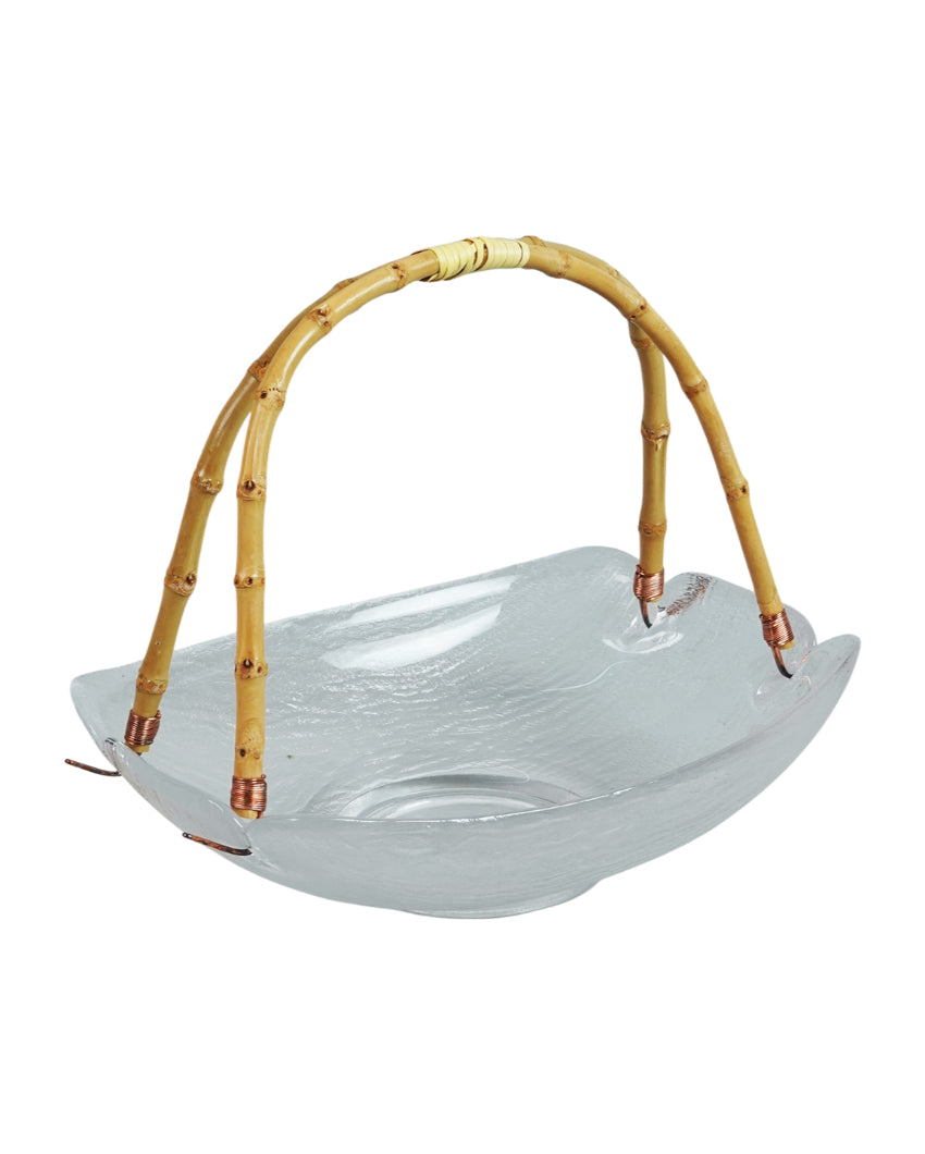 Sleek Rectangular Glass Serving Bowl | Set of 1 | 400ml