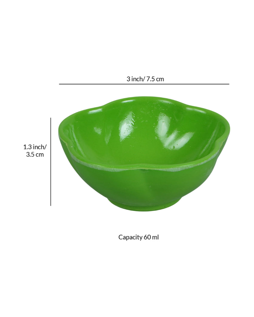 Stylish Ceramic Leaf Platter With Dip Bowls | Pack of 6