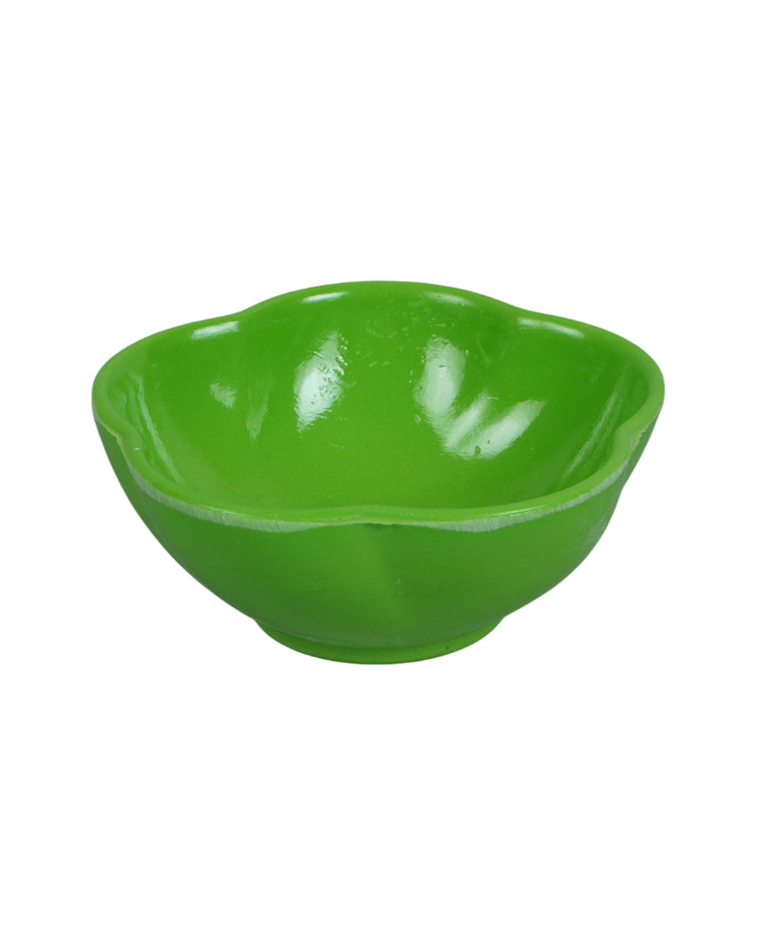 Stylish Ceramic Leaf Platter With Dip Bowls | Pack of 6