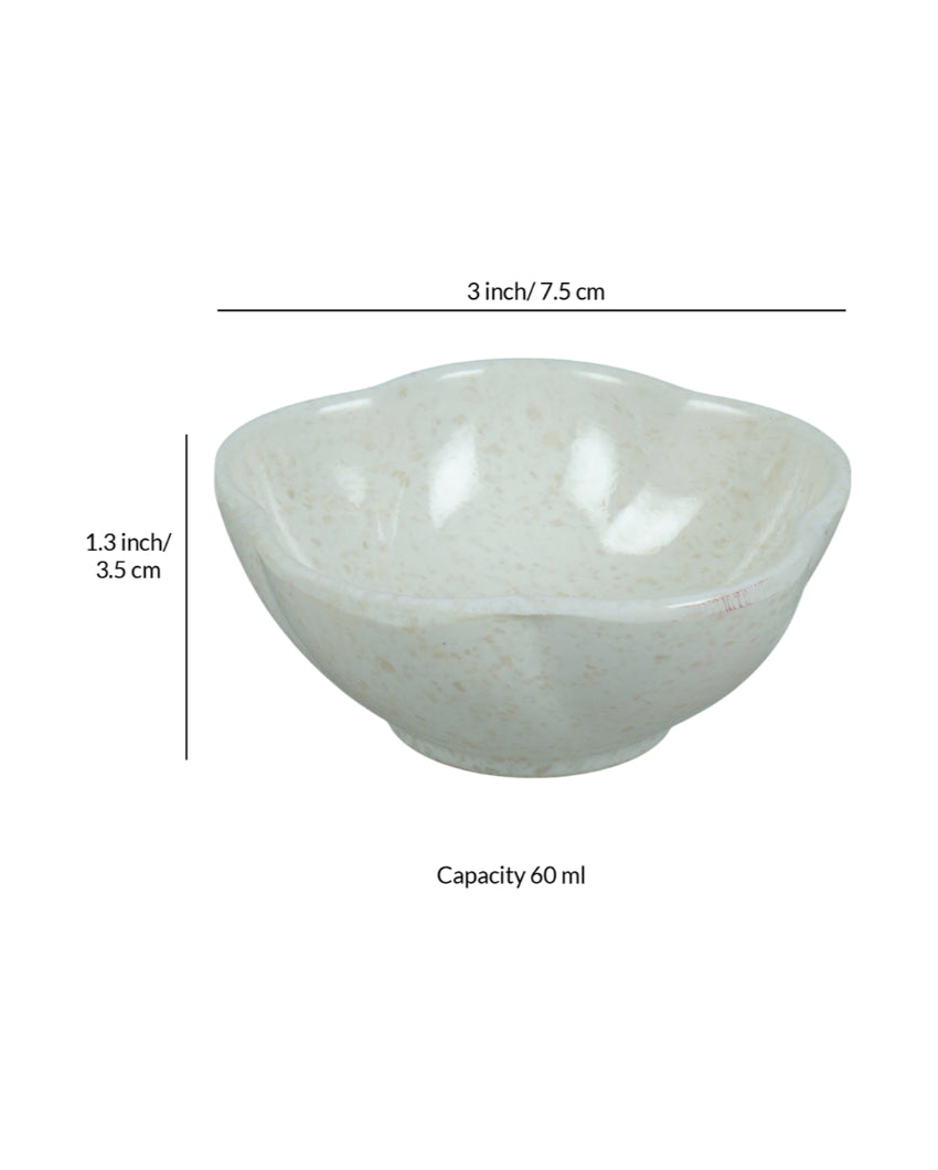 Stylish Ceramic Leaf Platter With Dip Bowls | Pack of 6