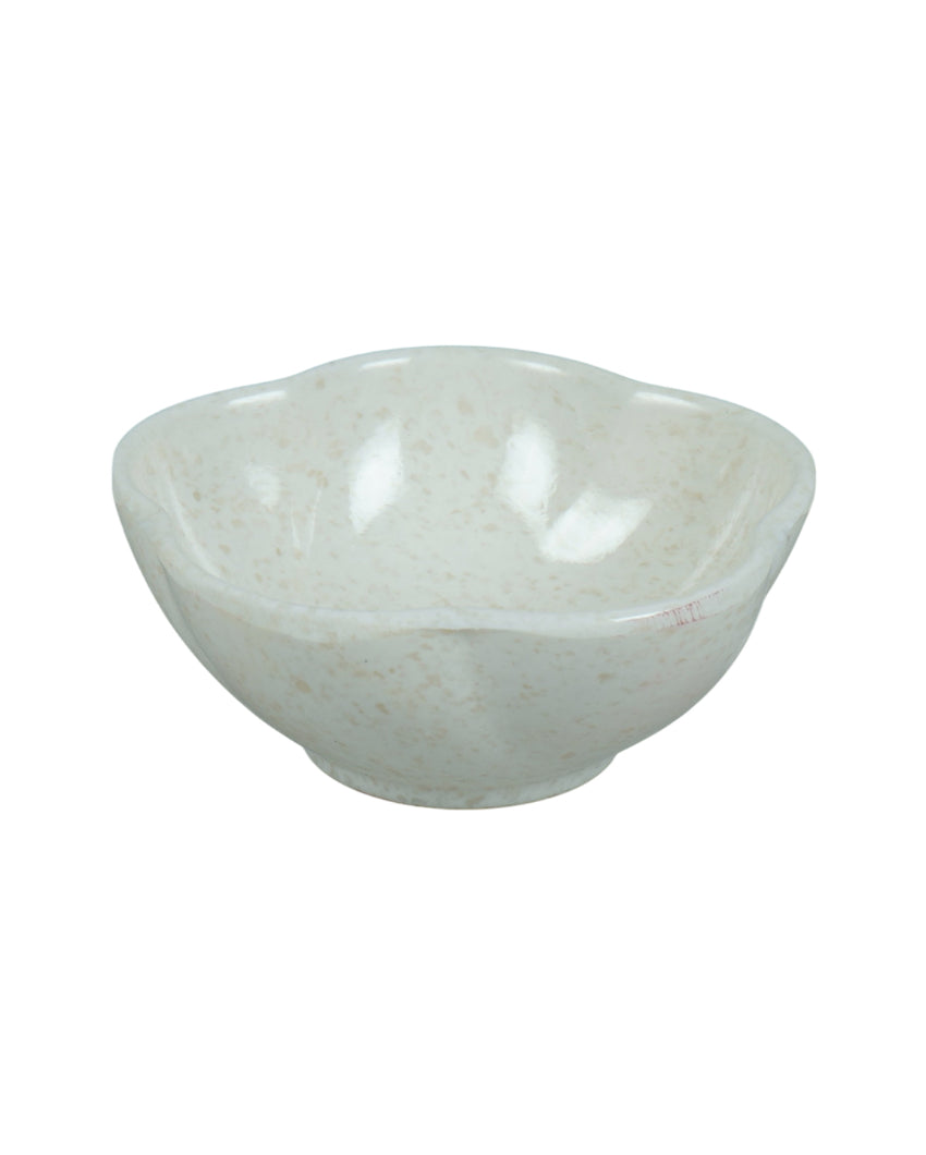 Stylish Ceramic Leaf Platter With Dip Bowls | Pack of 6
