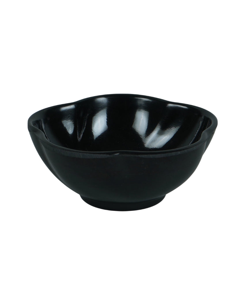 Stylish Ceramic Leaf Platter With Dip Bowls | Pack of 6