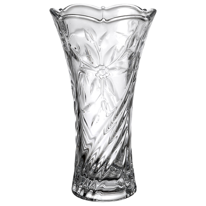 Elegant Flower Cut Clear Glass Vase Without Flower | 5 x 9 inches