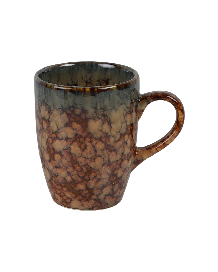 Classic Ceramic Brown Textured Finish Mugs | 300ml