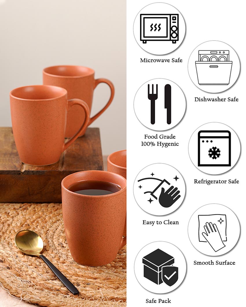 Vibrant Ceramic Coral Textured Glossy Mugs | 300ml