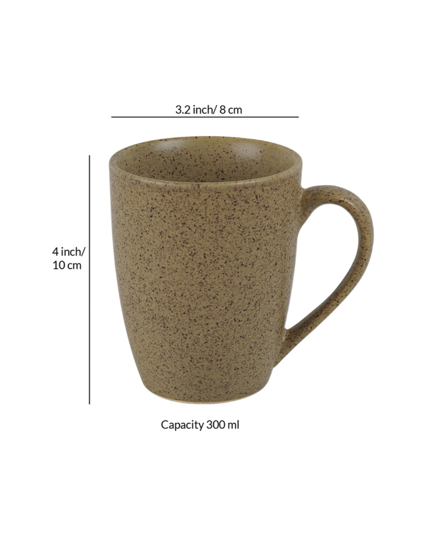Earthy Ceramic Brown Textured Glossy Mugs | 300ml