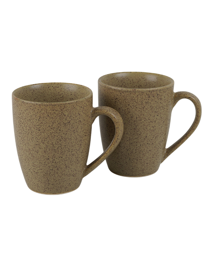 Earthy Ceramic Brown Textured Glossy Mugs | 300ml