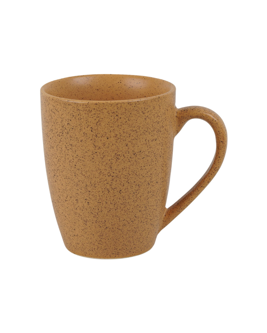 Bold Ceramic Mustard Yellow Textured Glossy Mugs | 300ml
