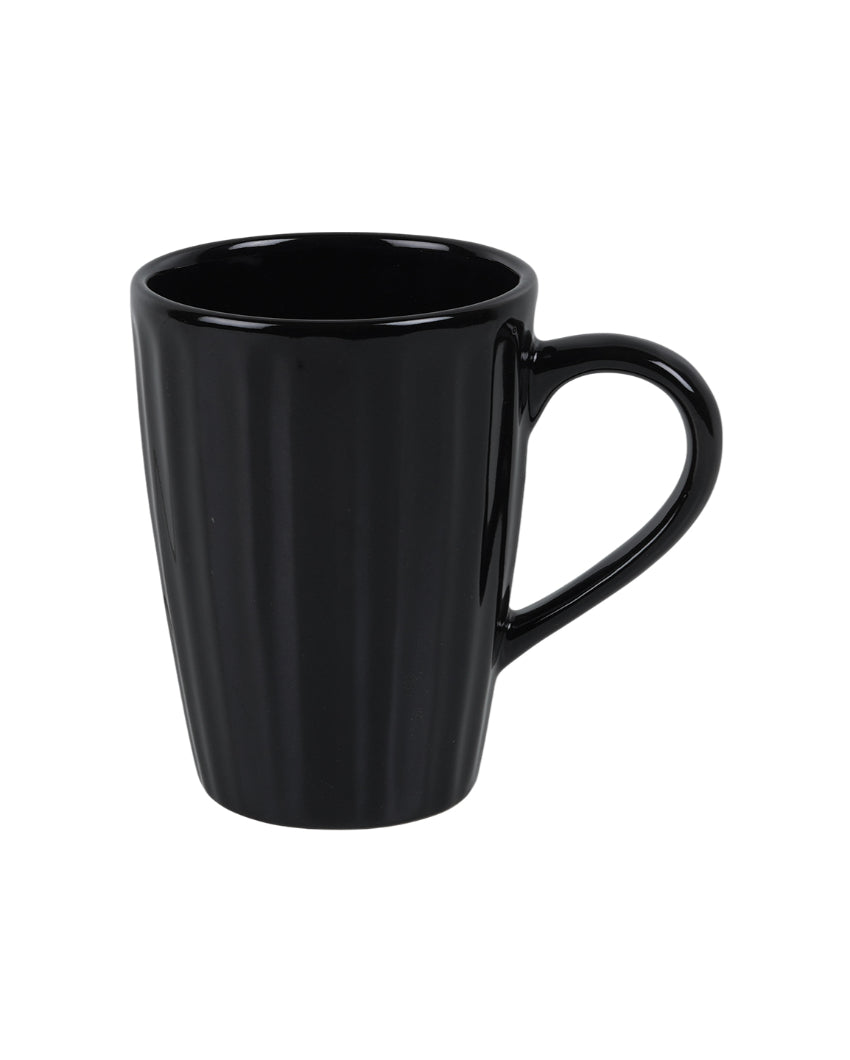Monochrome Ceramic Liner Designed Mugs | Set of 2 | 300ml