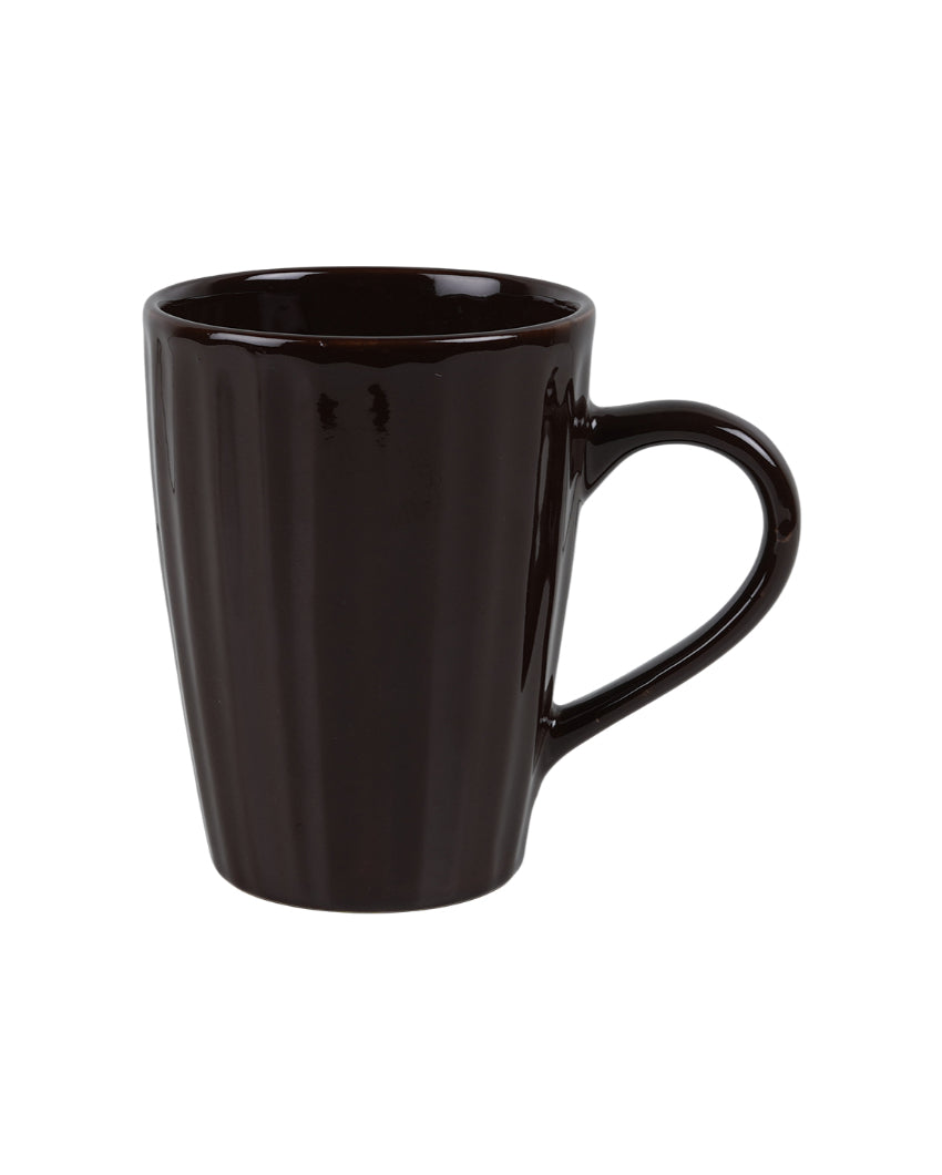 Monochrome Ceramic Liner Designed Mugs | Set of 2 | 300ml