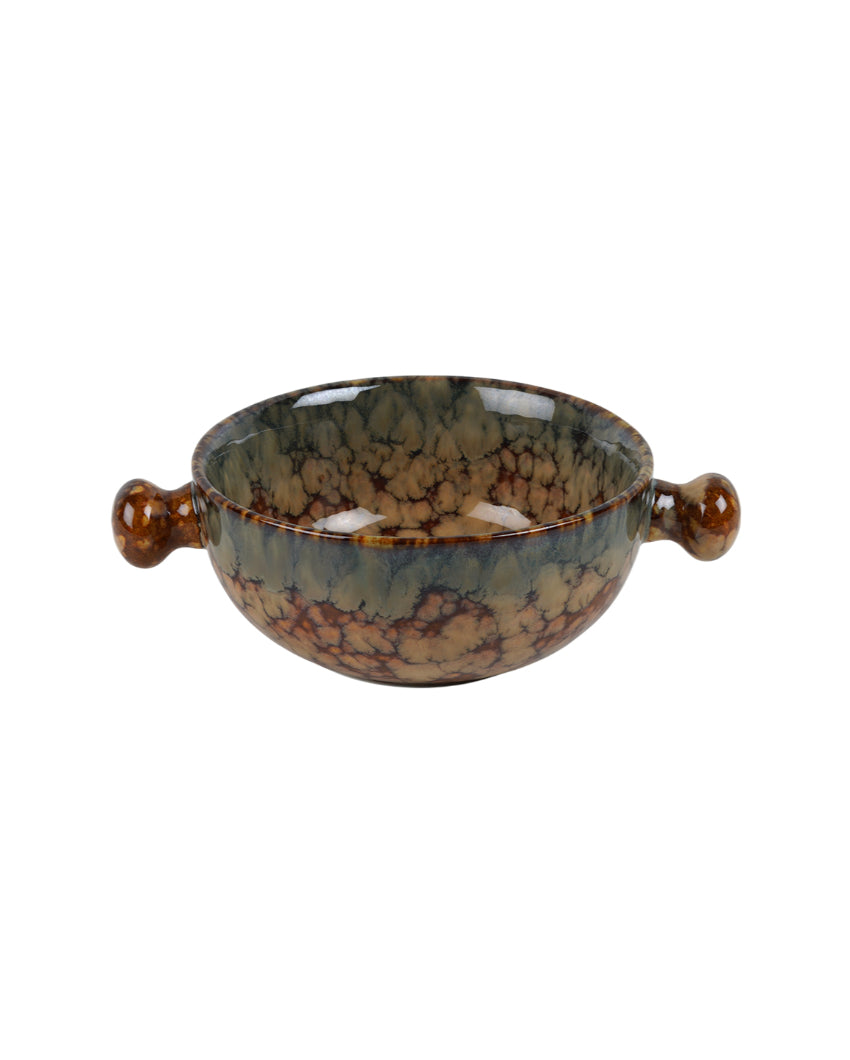 Hearty Ceramic Brown Textured Soup Bowls | Set of 6 | 380ml