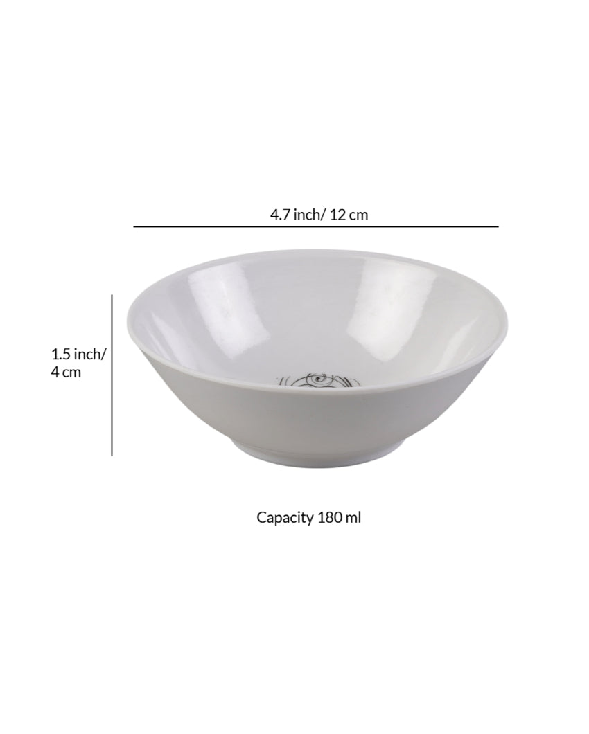 Beautiful Melamine White Green Floral Dinnerware | Pack of 34