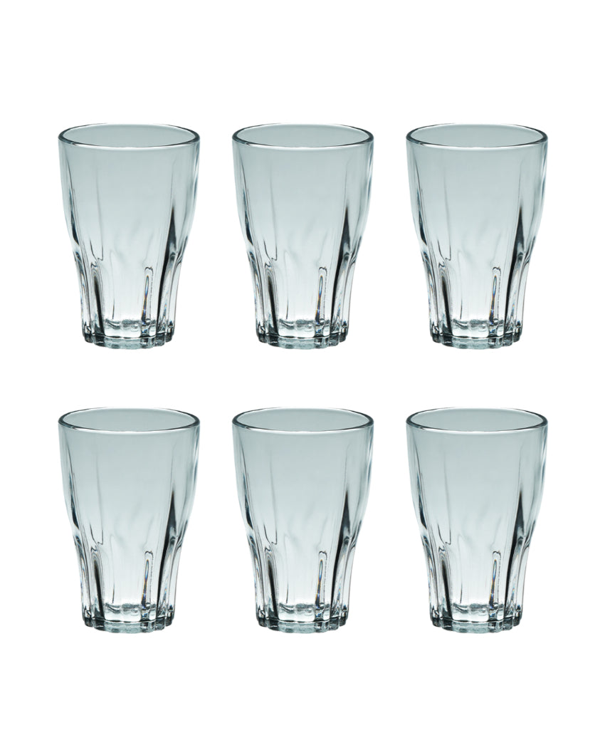 Elegant Lotus Cut Design Water Glass | 200ml | Set of 6 | 200ml