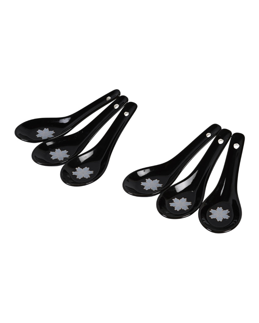Classic Opalware Black Glossy Dinner Set | Pack of 33