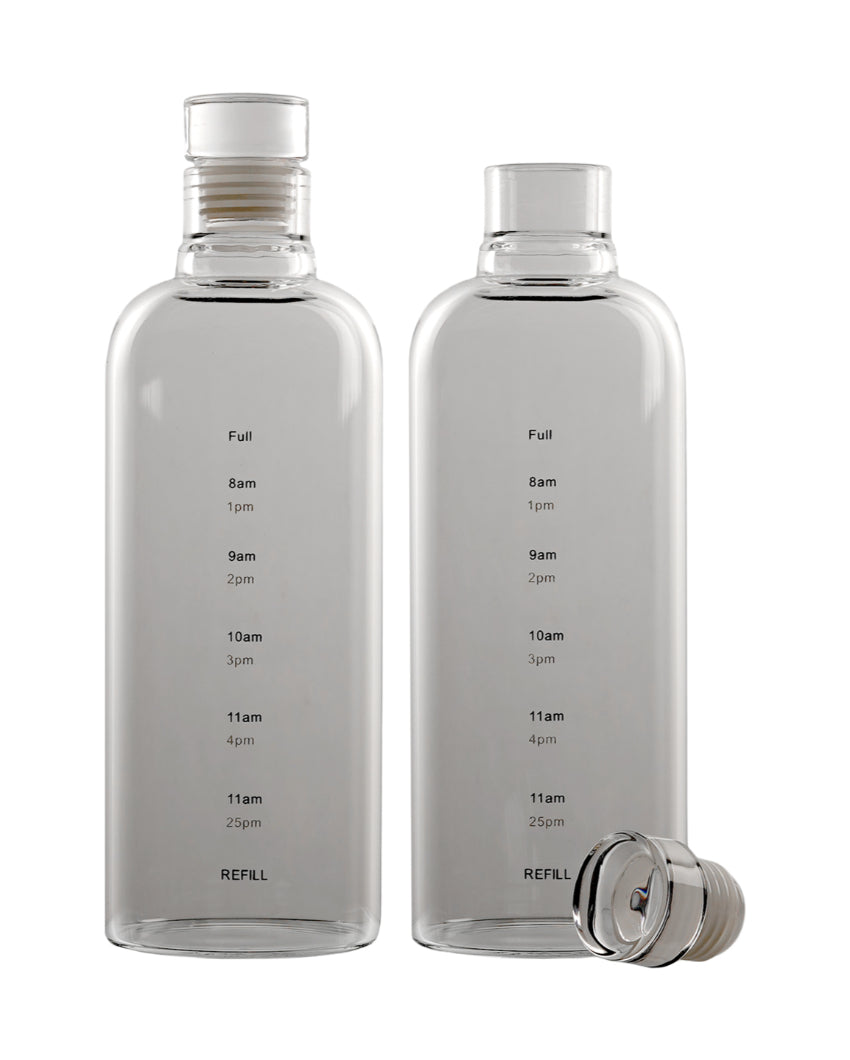 Classic Vibe Narrow Opening Glass Bottle | Set of 2 | 700ml