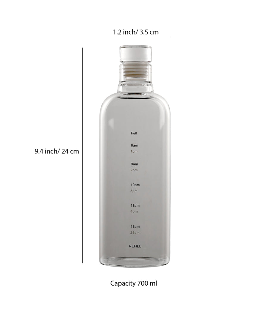 Classic Vibe Narrow Opening Glass Bottle | Set of 2 | 700ml