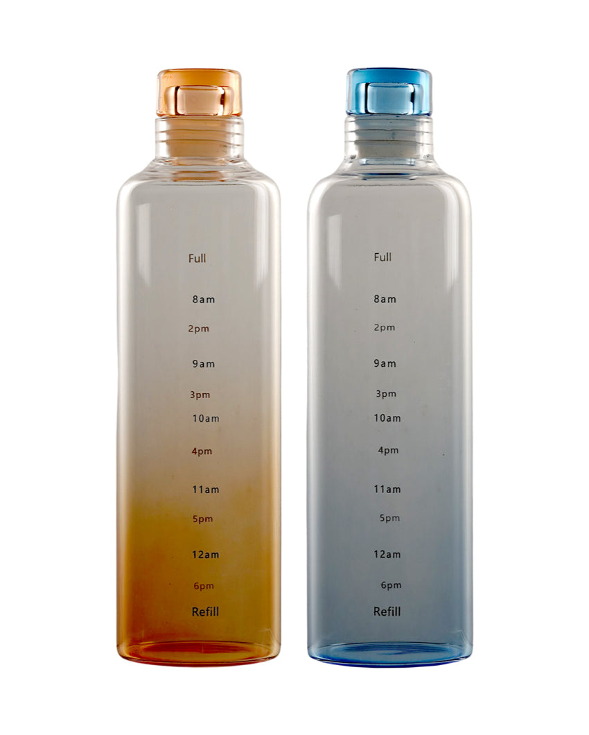 Morden Smooth Surface Glass Bottle | Set of 2 | 500ml