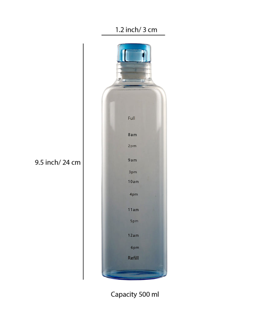 Morden Smooth Surface Glass Bottle | Set of 2 | 500ml