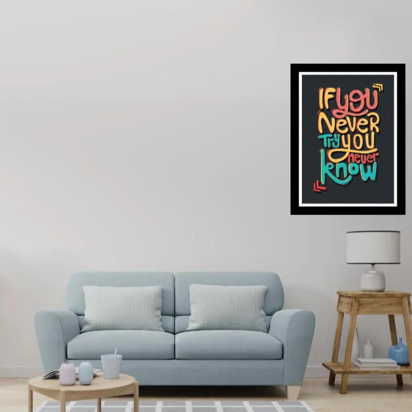 Inspire Brilliance Motivational Art Prints Acrylic Wall Art Frame