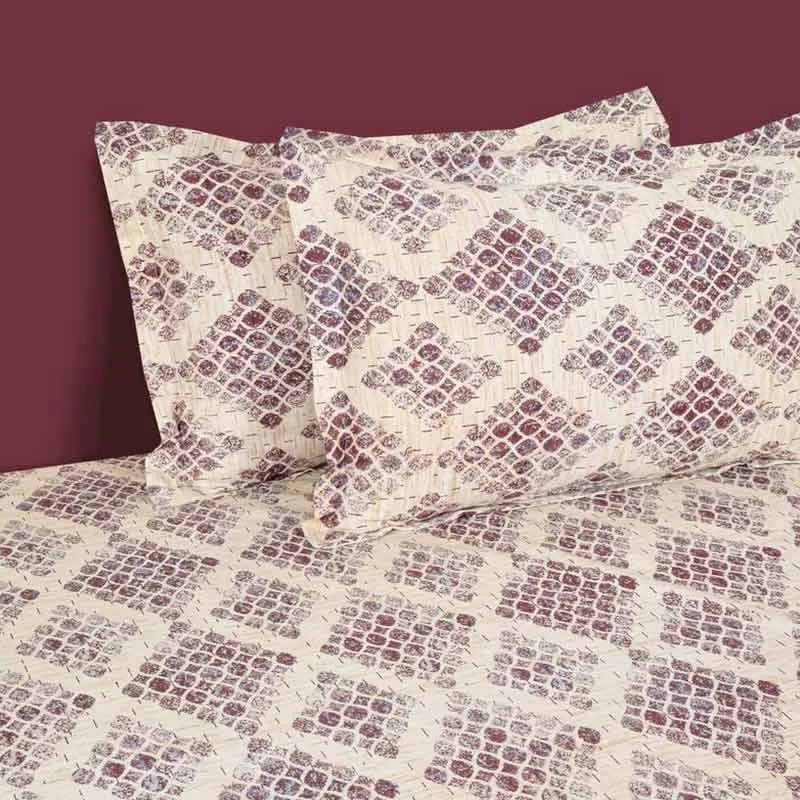 Abstract Purple Unique Print Cotton Bedding Set King Size