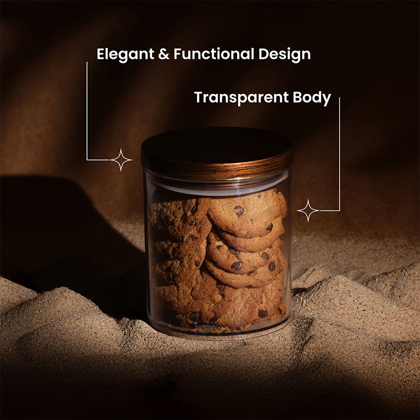 Meal Prep Unbreakable Airtight Darkwood Design Storage Containers | 800ml | Set of 2 | 5 x 8 inches