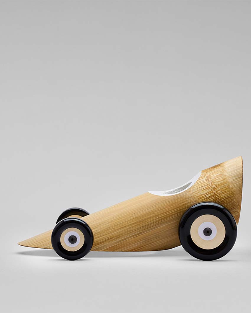 Eco Bamboo Dragster Racer Toboo | 8 x 3 x 3 inches