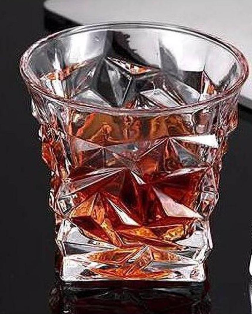 Premium Heavy Base Clear Glass Whiskey Tumblers | 250ml | 4 x 4 inches