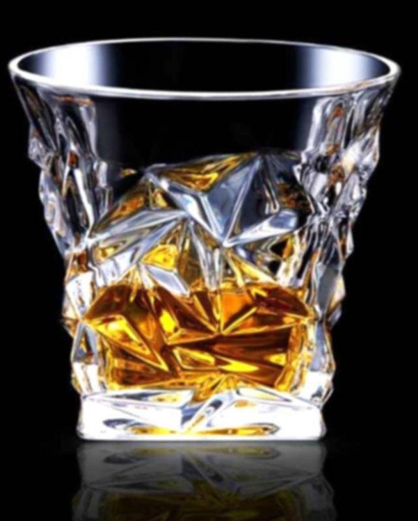 Premium Heavy Base Clear Glass Whiskey Tumblers | 250ml | 4 x 4 inches