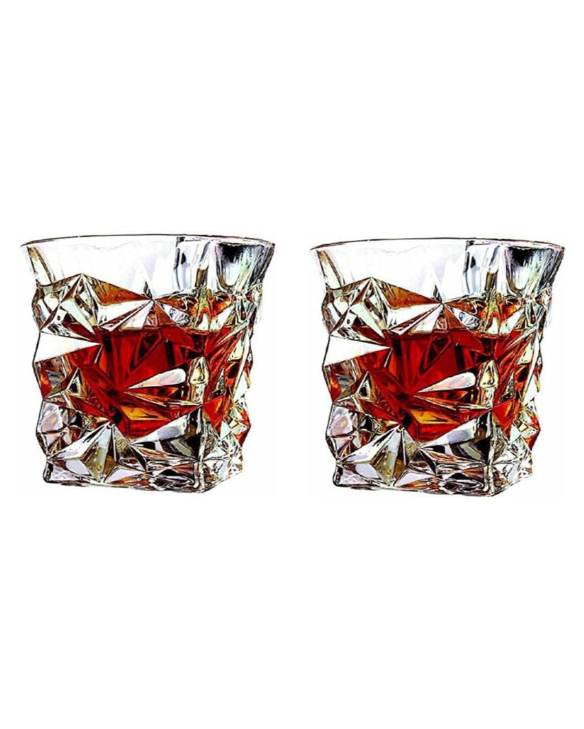 Premium Heavy Base Clear Glass Whiskey Tumblers | 250ml | 4 x 4 inches