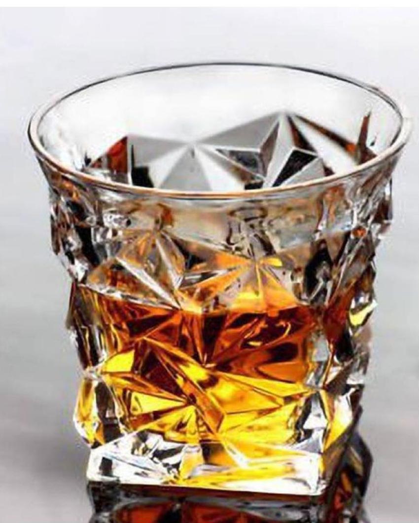 Premium Heavy Base Clear Glass Whiskey Tumblers | 250ml | 4 x 4 inches