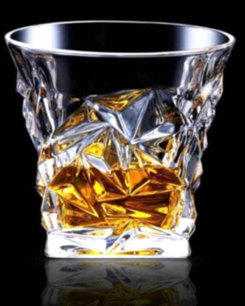 Premium Heavy Base Clear Glass Whiskey Tumblers | 250ml | 4 x 4 inches