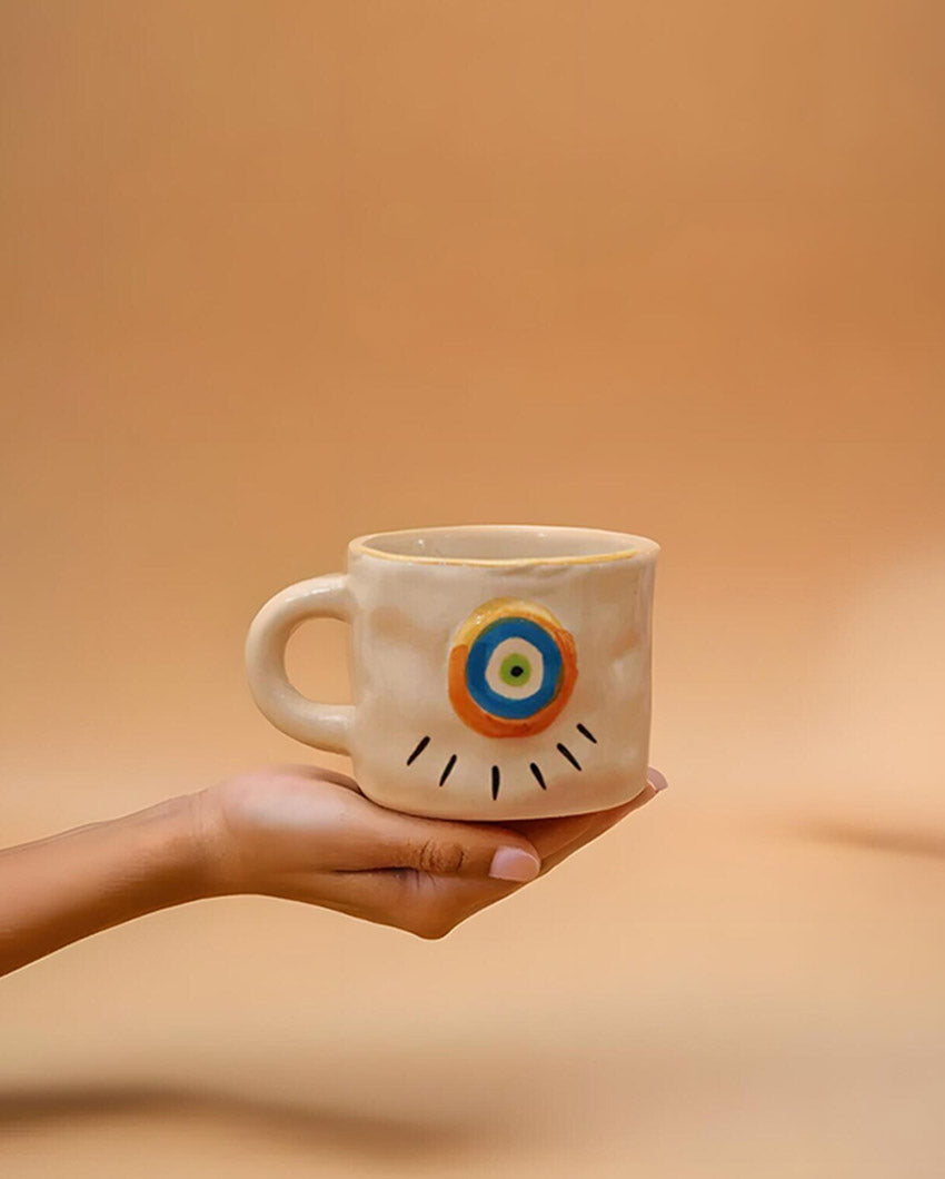 Protective & Whimsical Designed Elegant Evil Eye Cups | Set of 2 | 3 x 4 inches