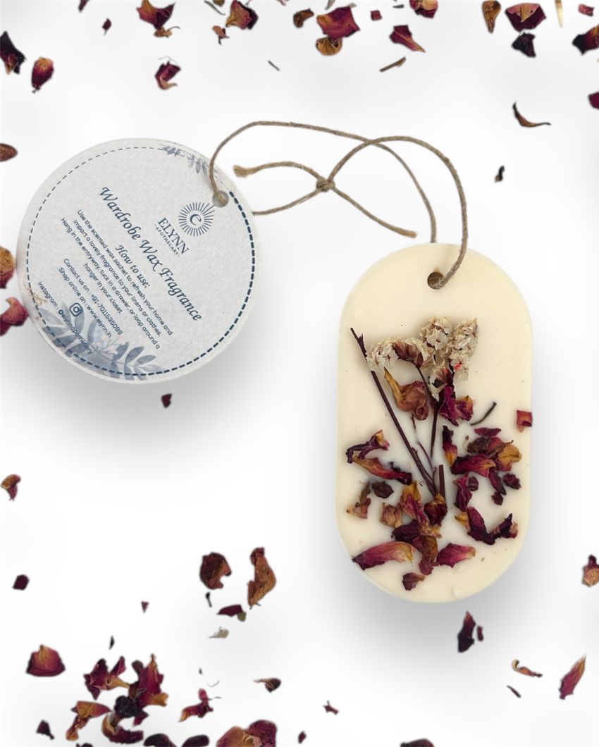 Mahogany Wood Wardrobe Wax Freshener | Set Of 2 | 4 x 2 x 5 inches