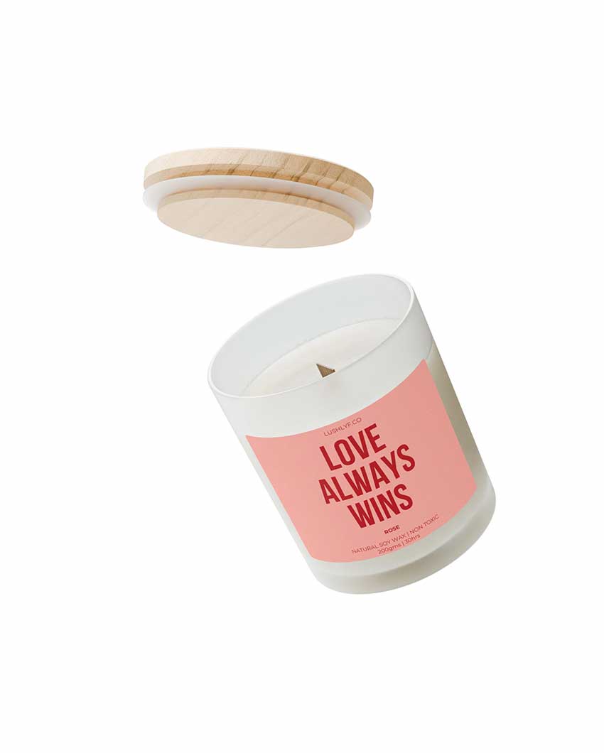 Eternal Love Always Wins Valentine’s Rose Soy Wax Candle | 3 x 4 inches | 200ml