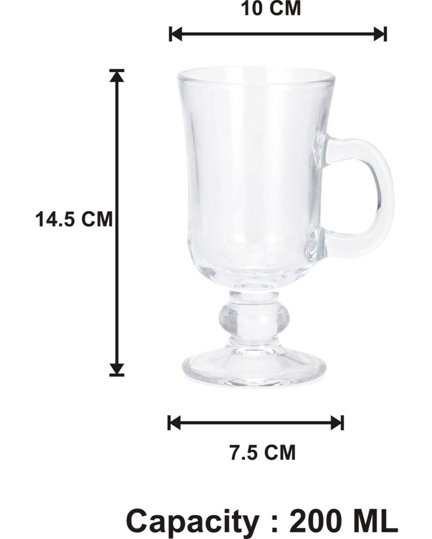 Timeless Design Clear Glass Beer Mugs | 200ml | 3 x 6 inches