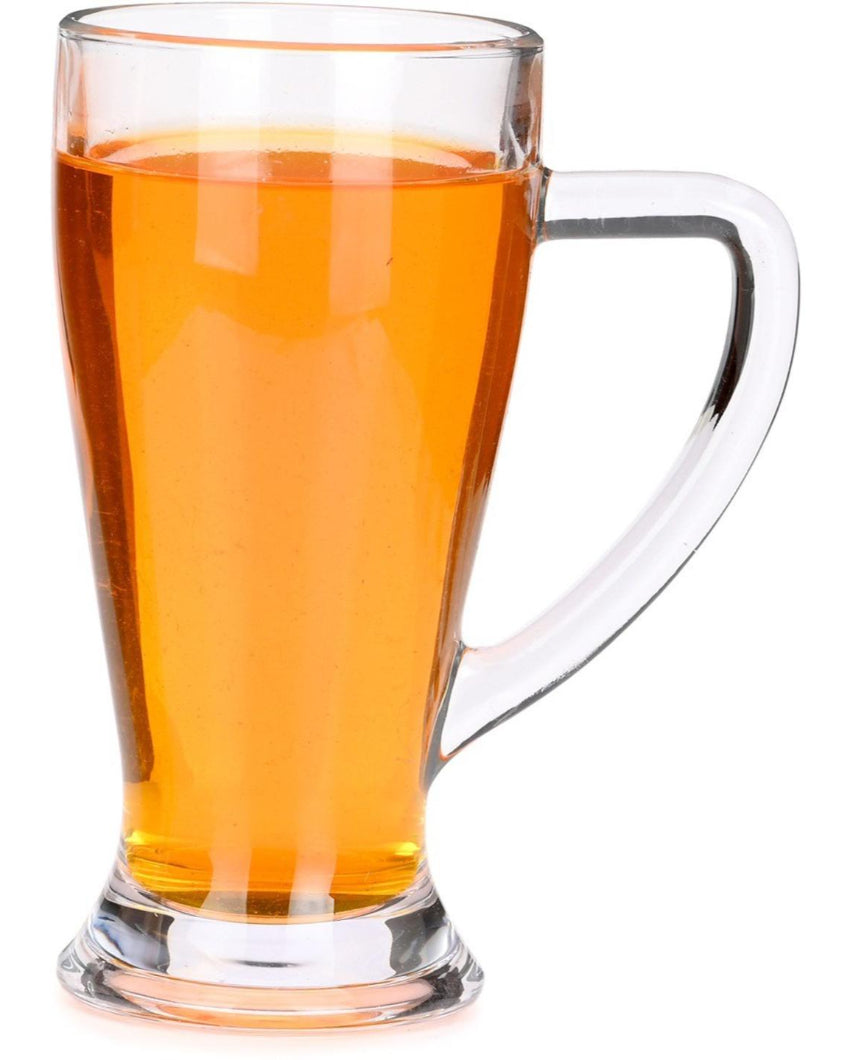 Heavy Base Clear Glass Beer Mugs | 250ml | 3 x 6 inches