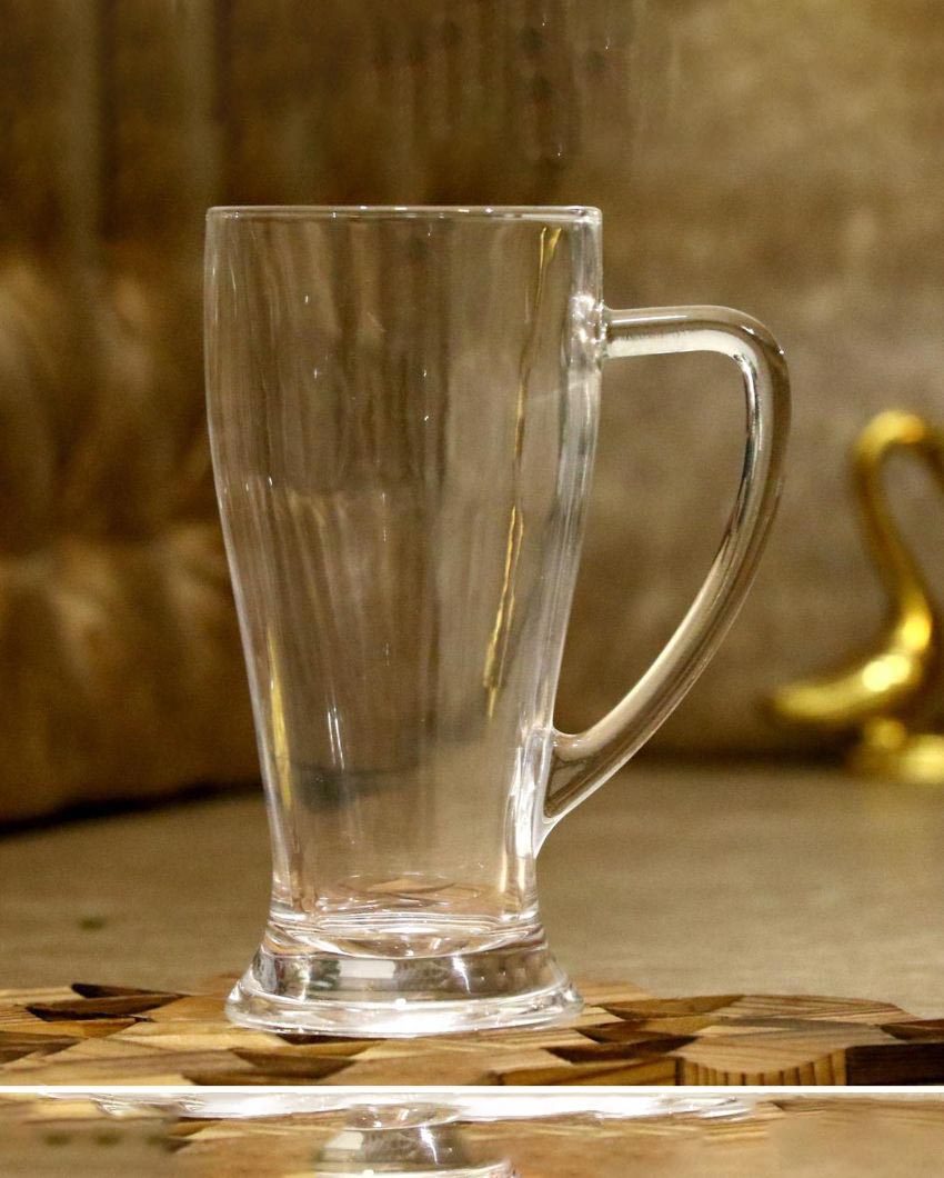 Heavy Base Clear Glass Beer Mugs | 250ml | 3 x 6 inches