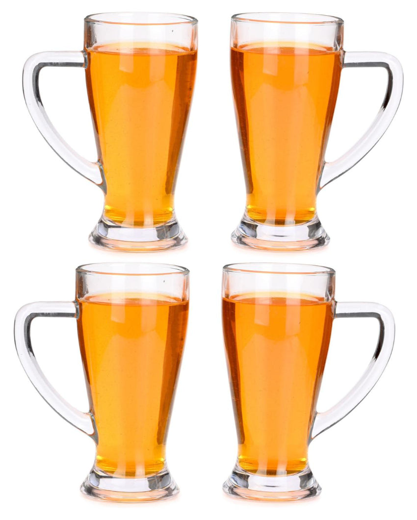 Heavy Base Clear Glass Beer Mugs | 250ml | 3 x 6 inches
