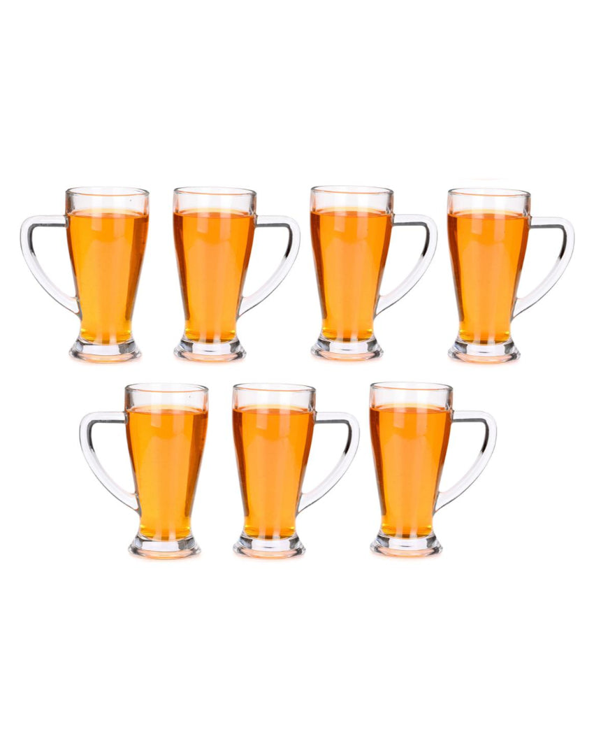 Heavy Base Clear Glass Beer Mugs | 250ml | 3 x 6 inches