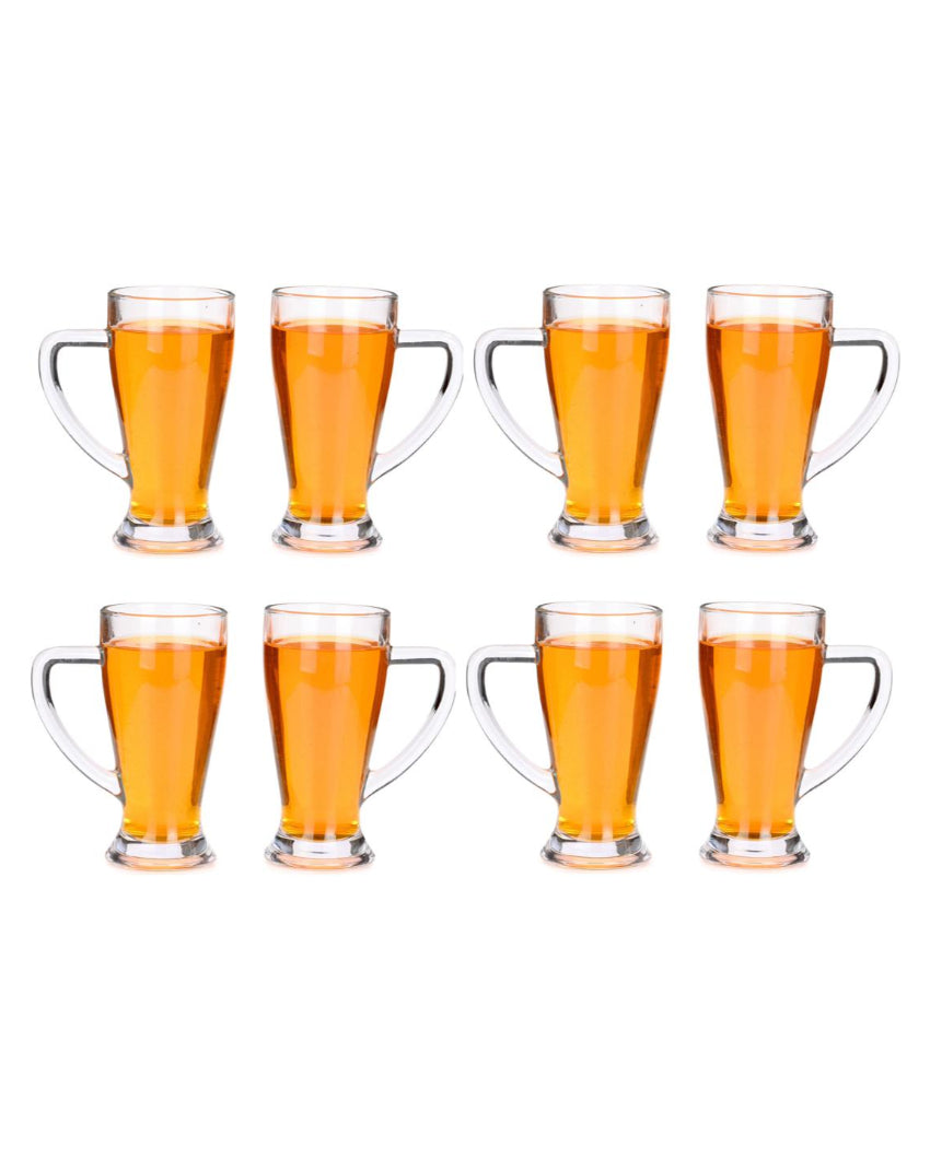 Heavy Base Clear Glass Beer Mugs | 250ml | 3 x 6 inches